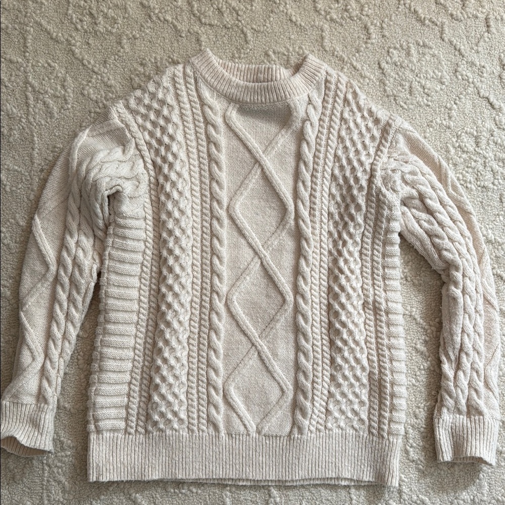 Aelfric Eden Cream Cable Knit Sweater